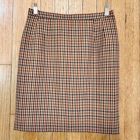 vintage 70s wool mini skirt plaid lined women's size small - Picture 7 of 7